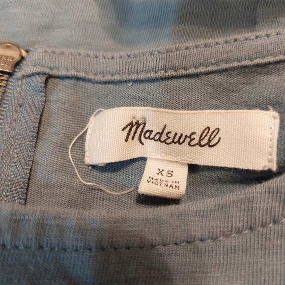 MADEWELL LADIES SHORT SLEEVE BACK-ZIP SWING TOP- XS - Picture 6 of 6